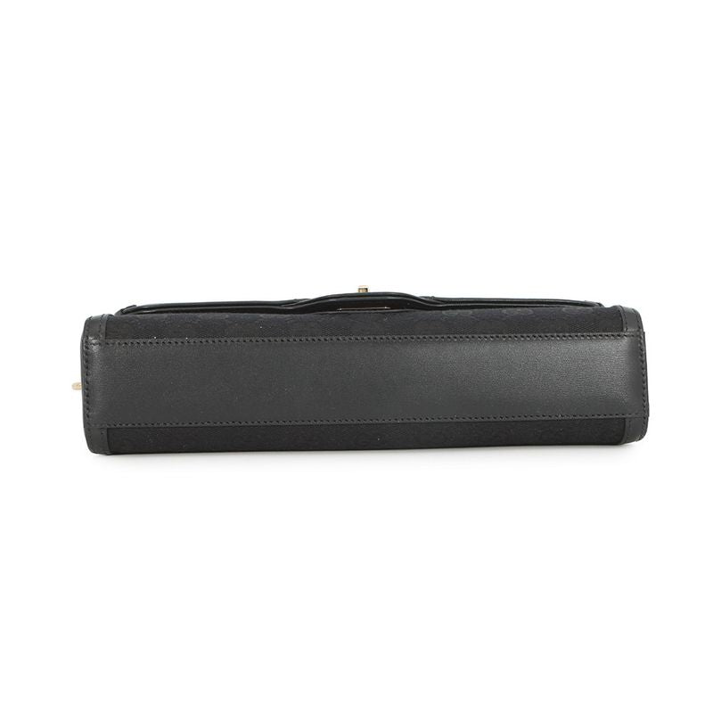 Gucci Shoulder Bag le Che GG Canvas Leather Black