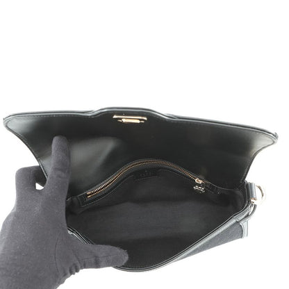 Gucci Shoulder Bag le Che GG Canvas Leather Black