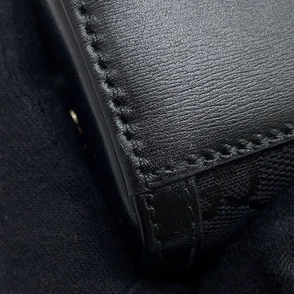 Gucci Shoulder Bag le Che GG Canvas Leather Black