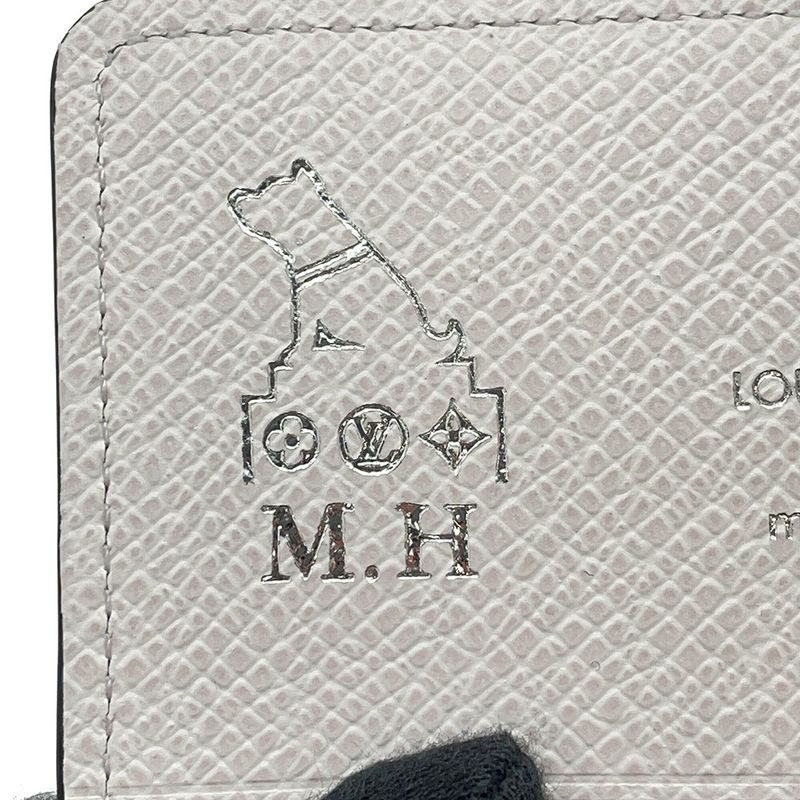 Louis Vuitton Card Case Monogram Taigarama Amberop Business Holder White