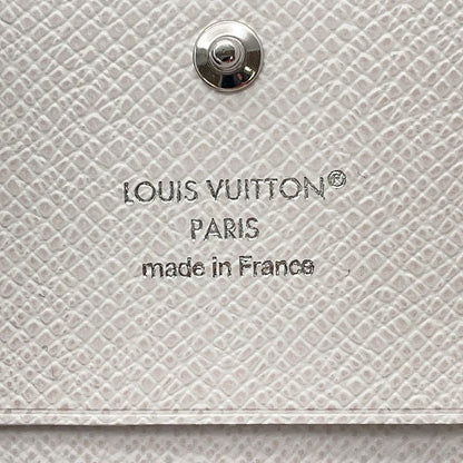 Louis Vuitton Card Case Monogram Taigarama Amberop Business Holder White