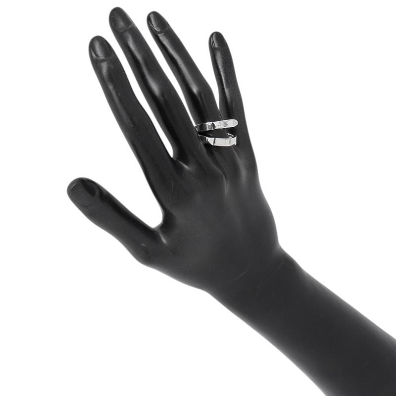 Hermes Ring Cl De-h Double Round Silver 51