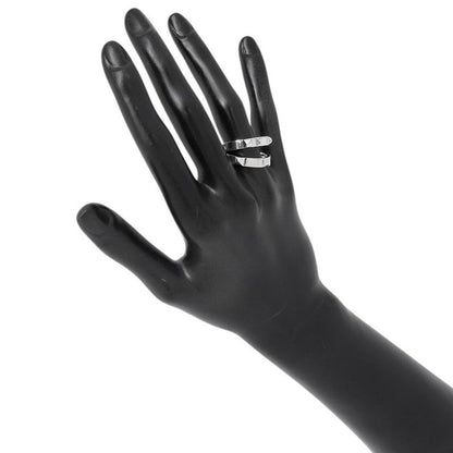 Hermes Ring Cl De-h Double Round Silver 51