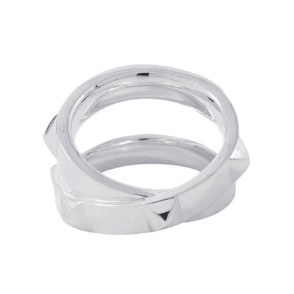 Hermes Ring Cl De-H Double Round Silver 51
