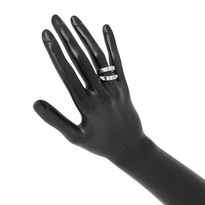 Hermes Ring Cl De-h Double Round Silver 51