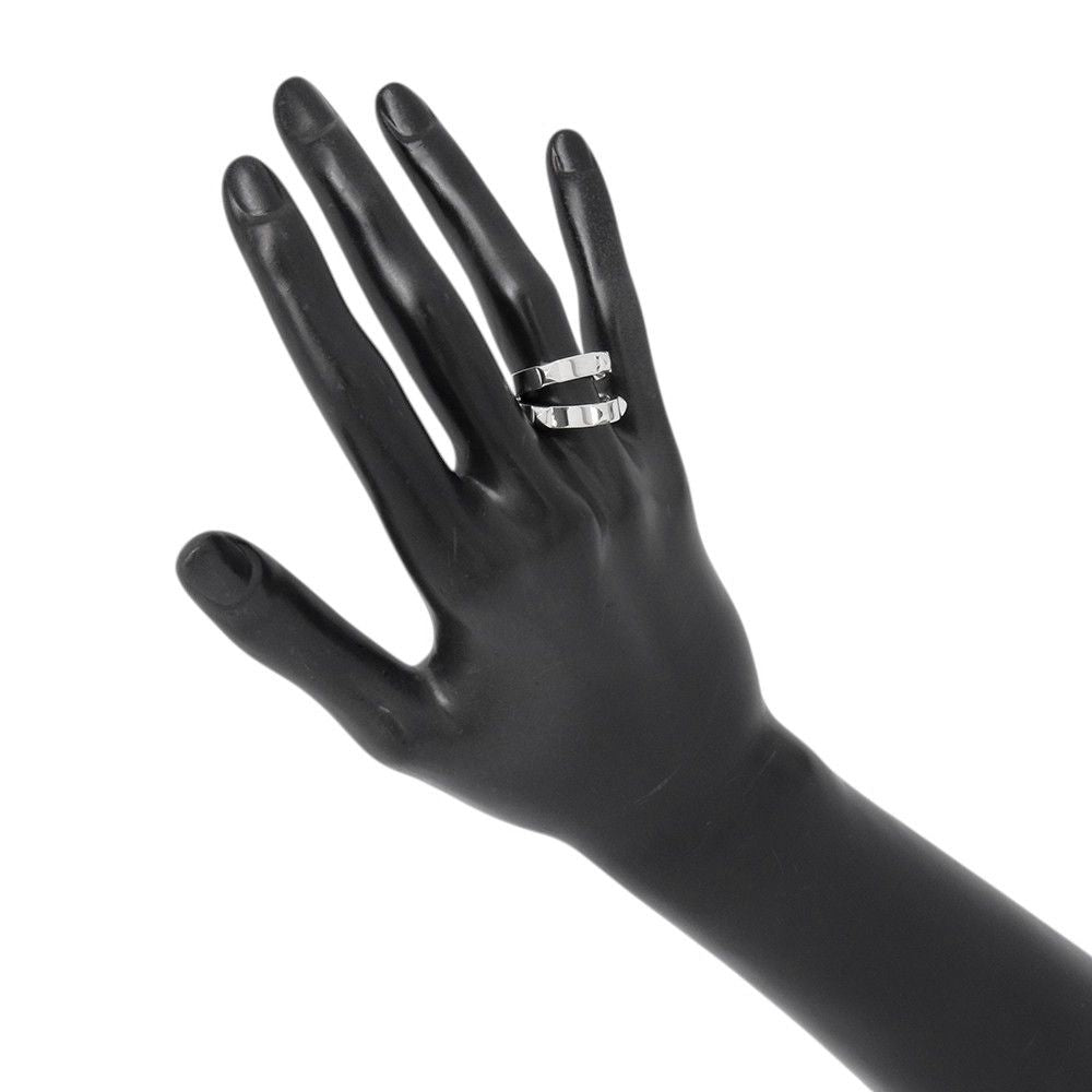 Hermes Ring Cl De-H Double Round Silver 51