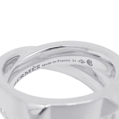 Hermes Ring Cl De-H Double Round Silver 51
