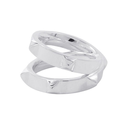 Hermes Ring Cl De-H Double Round Silver 51