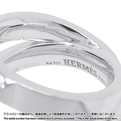 Hermes Ring Cl De-H Double Round Silver 51