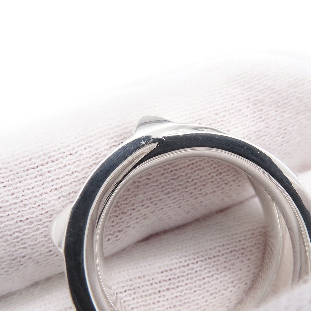 Hermes Ring Cl De-H Double Round Silver 51