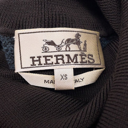 Hermes Knit Turtleneck All Over Pattern Wool XS Top Sweater