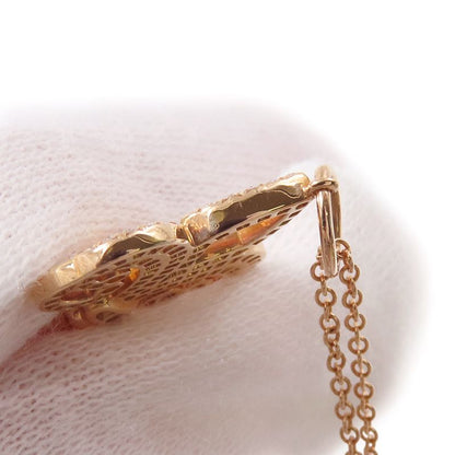 Tiffany & Co Necklace Fleur de Lis Key Pendant Diamond 18k Pink Gold