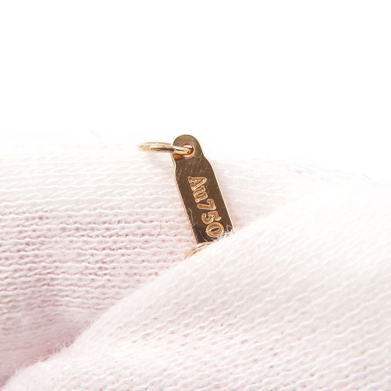 Tiffany & Co Necklace Fleur de Lis Key Pendant Diamond 18k Pink Gold