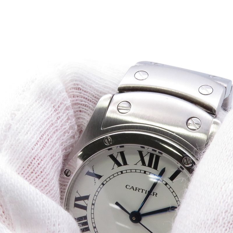 Cartier Santosk Ga MM Watch White Dial
