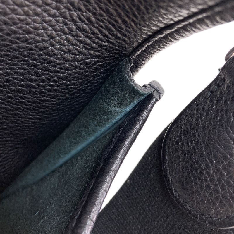 Hermes Evelyne 3 PM Silver Shoulder Bag Taurillon