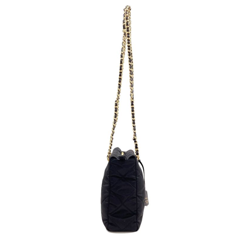 Prada Logo Chain Shoulder Bag Nylon