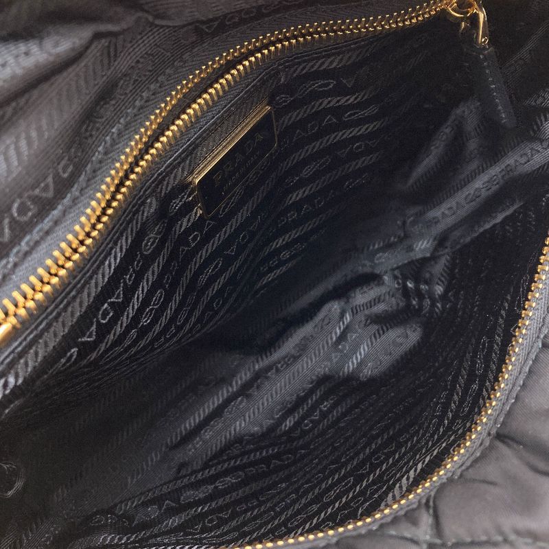 Prada Logo Chain Shoulder Bag Nylon