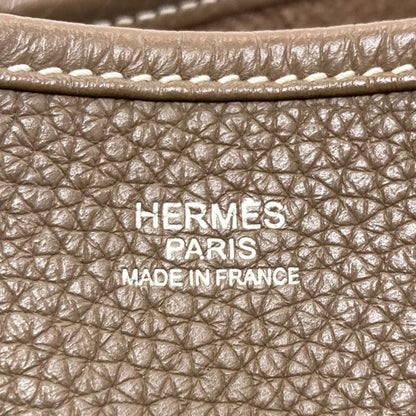 Hermes Evelyne 3 PM Etoupe Silver Shoulder Bag Taurillon