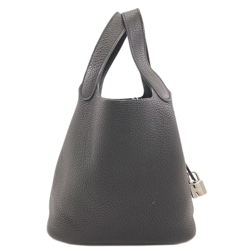 Hermes Picotin Lock PM Silver Handbag Taurillon