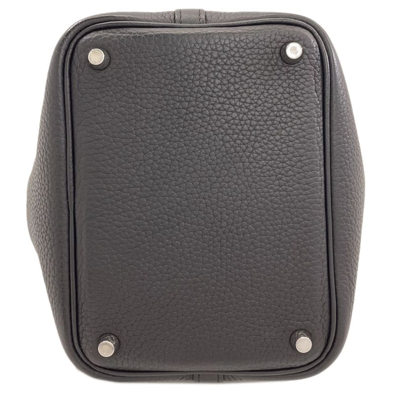 Hermes Picotin Lock PM Silver Handbag Taurillon