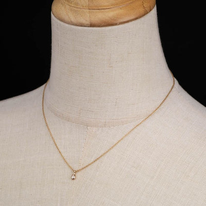 Tiffany & Co by the Yard Teardrop Necklace 18k Diamond 42 cm Peretti