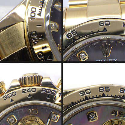 Rolex Watch Cosmograph Daytona Roulett 8 Points Diamond Index Black Shell Dial