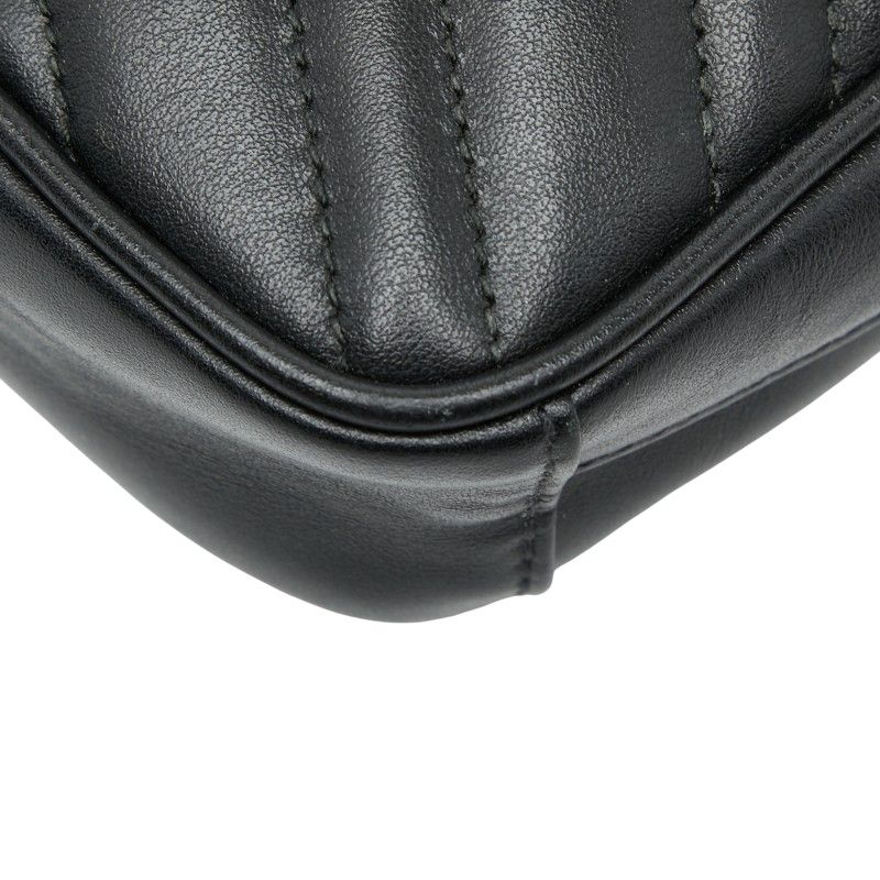 Gucci GG Marmont Chain Mini Shoulder Bag Black Leather