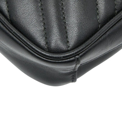 Gucci GG Marmont Chain Mini Shoulder Bag Black Leather