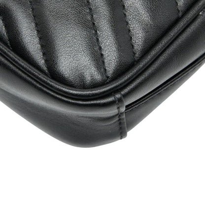 Gucci GG Marmont Chain Mini Shoulder Bag Black Leather
