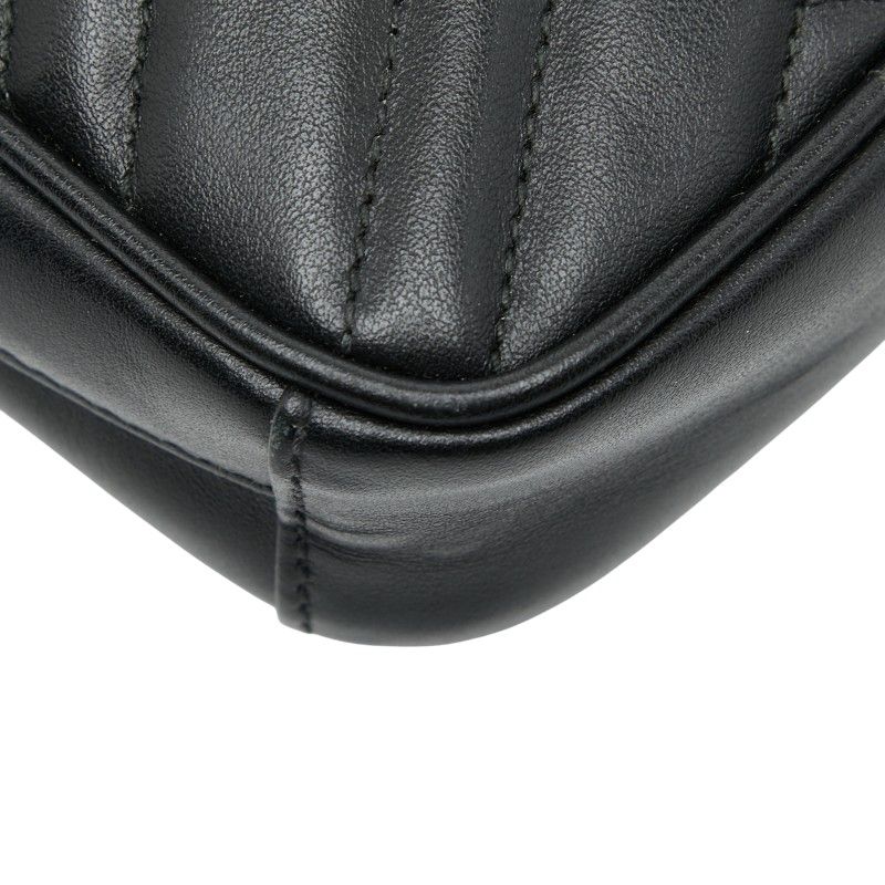 Gucci GG Marmont Chain Mini Shoulder Bag Black Leather