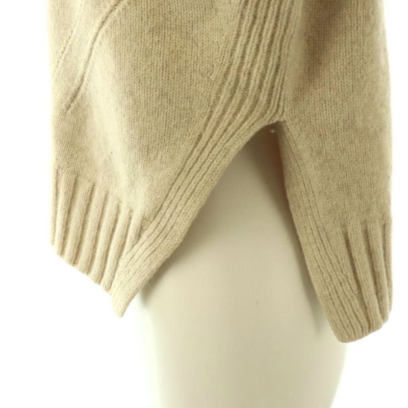 Celine Filo Yak Wool Cropped Knit Sweater Pullover XS Beige CX