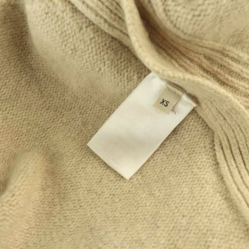 Celine Filo Yak Wool Cropped Knit Sweater Pullover XS Beige CX