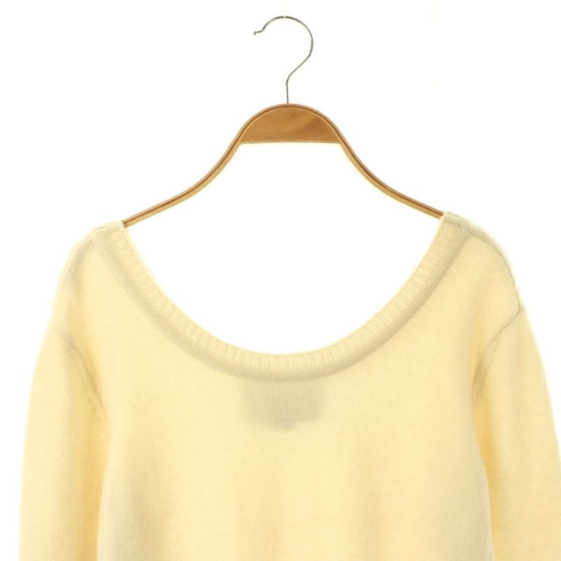 Gucci GG Embroidery Cashmere Knit Sweater Pullover S Light Beige CX