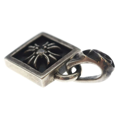 Chrome Hearts Framed CH Plus 1 Diamond Pendant Top Silver