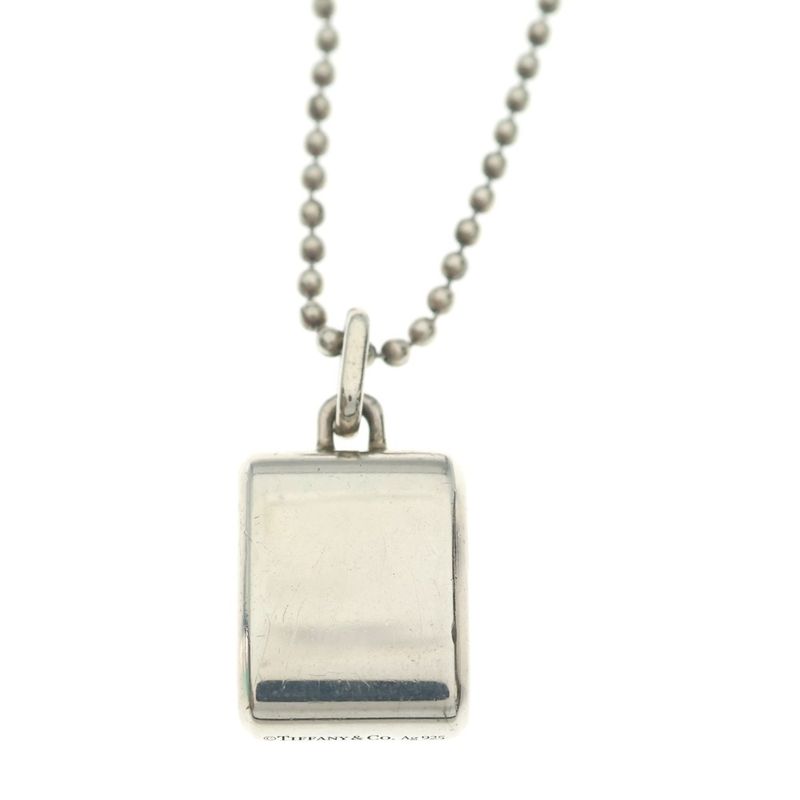 Tiffany & Co Makers Square Ball Chain Necklace Silver
