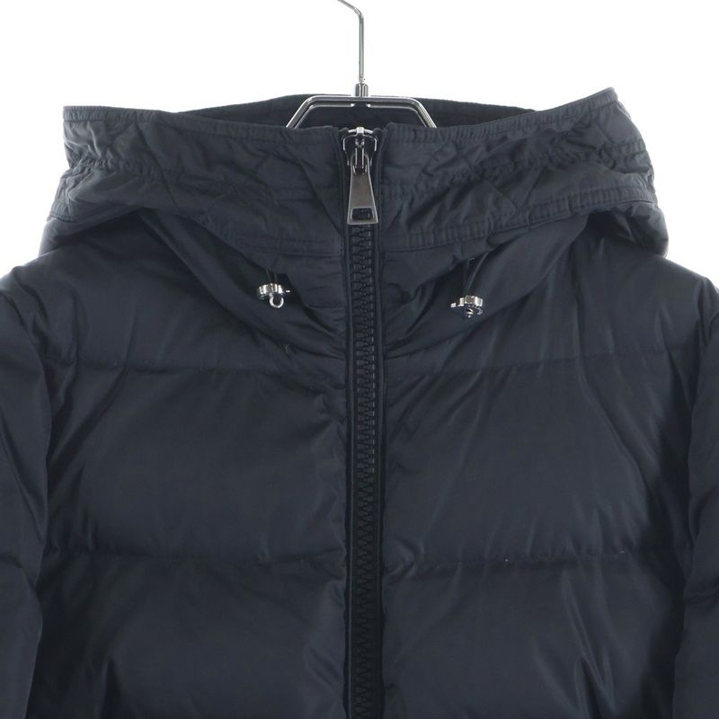 Moncler Ruffle Zip Up Jacket Black