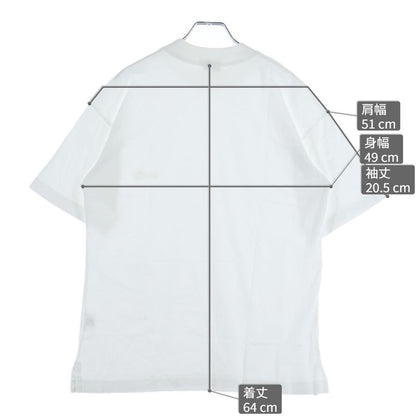 Hermes Chest Logo Crew Neck T-Shirt White