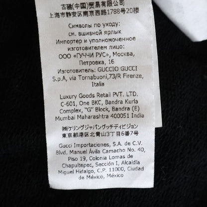 Gucci Logo Print Pullover Sweatshirt Hoodie Black