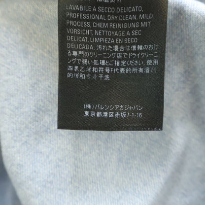 Balenciaga Back Logo Denim Shirt Oversize Light Blue