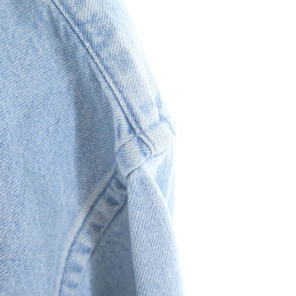 Balenciaga Back Logo Denim Shirt Oversize Light Blue