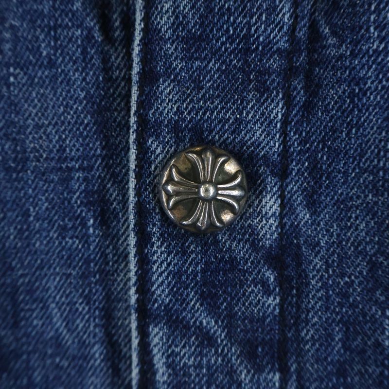 Chrome Hearts Not Work Dog Herringbone Shirt Jacket Not Dog Quilted Denim