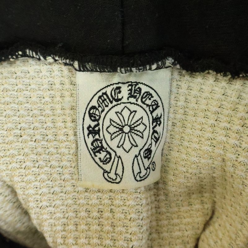 Chrome Hearts Vintage Scroll Label Hoodie Back Print Pullover Black