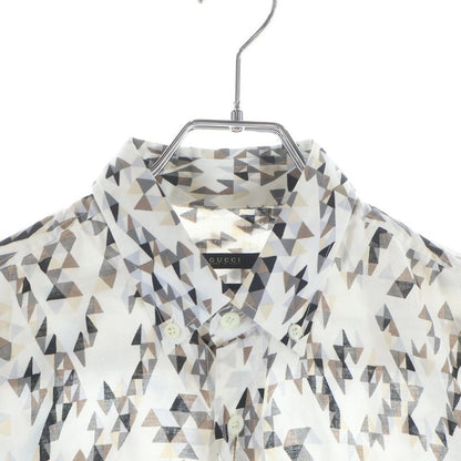 Gucci Skinny Shirt Allover Pattern Short Sleeve White