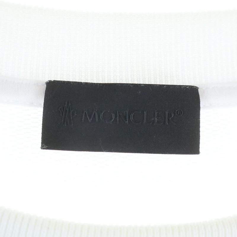 Moncler Sweatshirt Graphic Print Crew Neck White