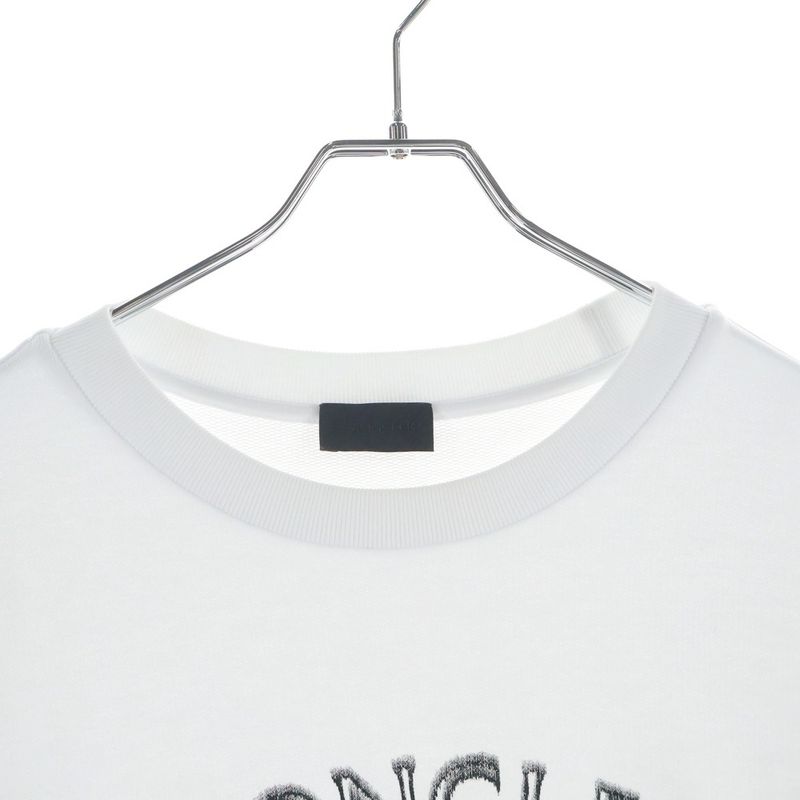 Moncler Sweatshirt Graphic Print Crew Neck White