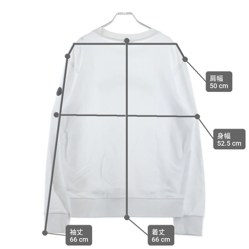 Moncler Sweatshirt Graphic Print Crew Neck White