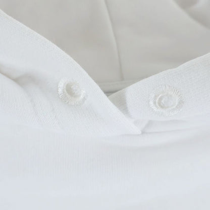 Balenciaga Logo Hoodie White Cotton