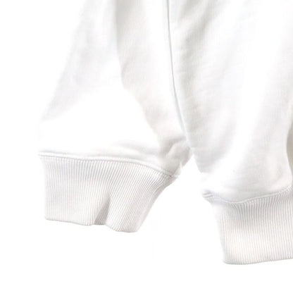 Balenciaga Logo Hoodie White Cotton