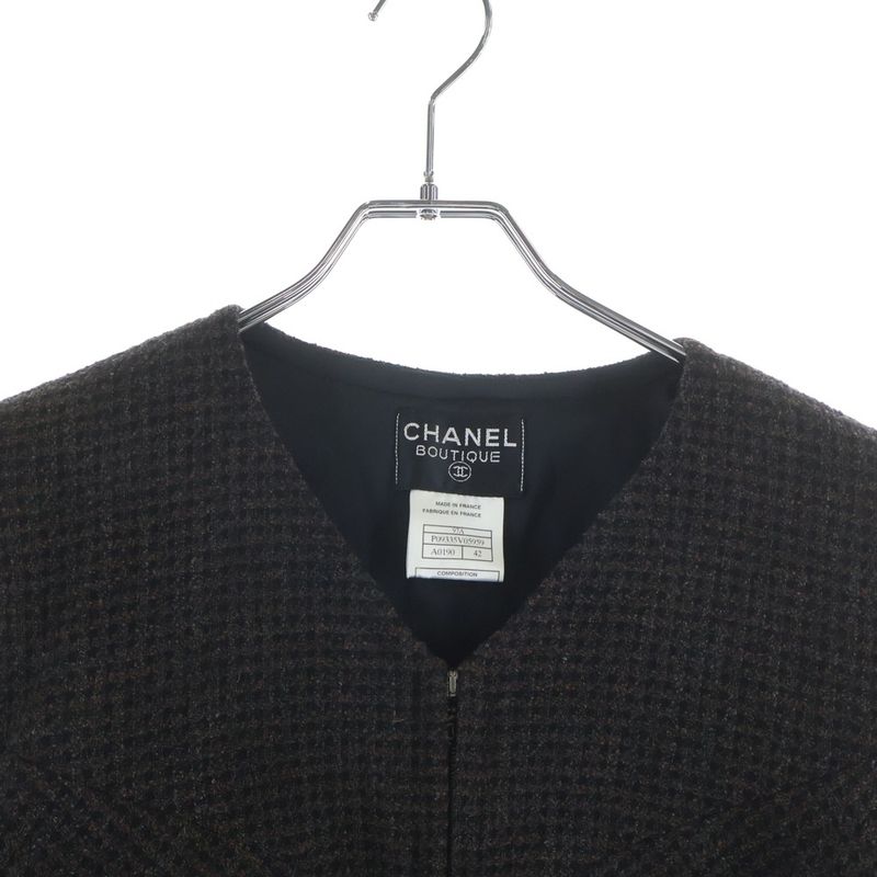 Chanel Tweed Dress Brown