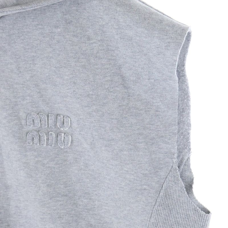 Miu Miu Sarah Color Sleeveless Top Gray